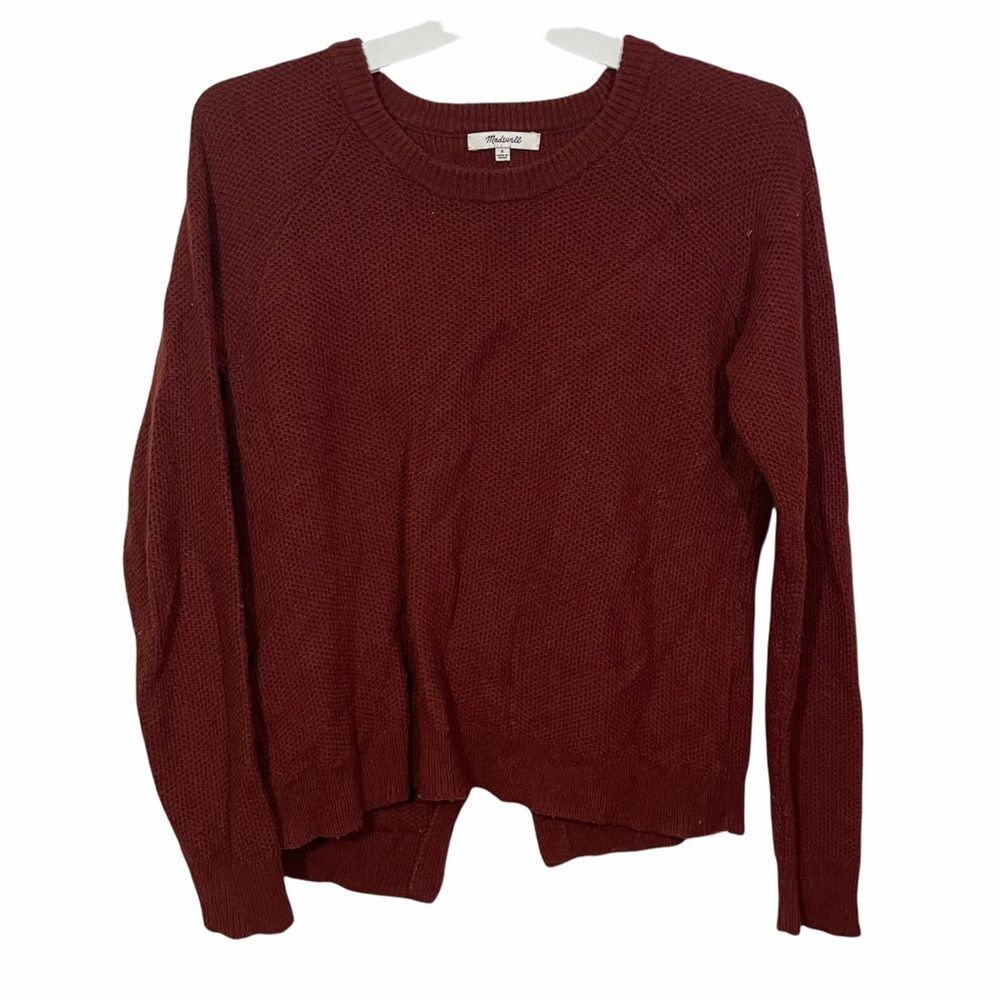 Madewell Rust Colored Knit Crossed Back Sweater